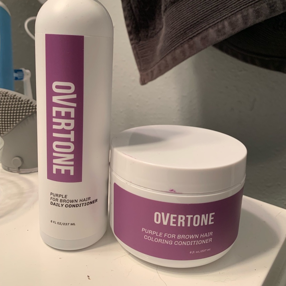 Overtone purple for brown hair